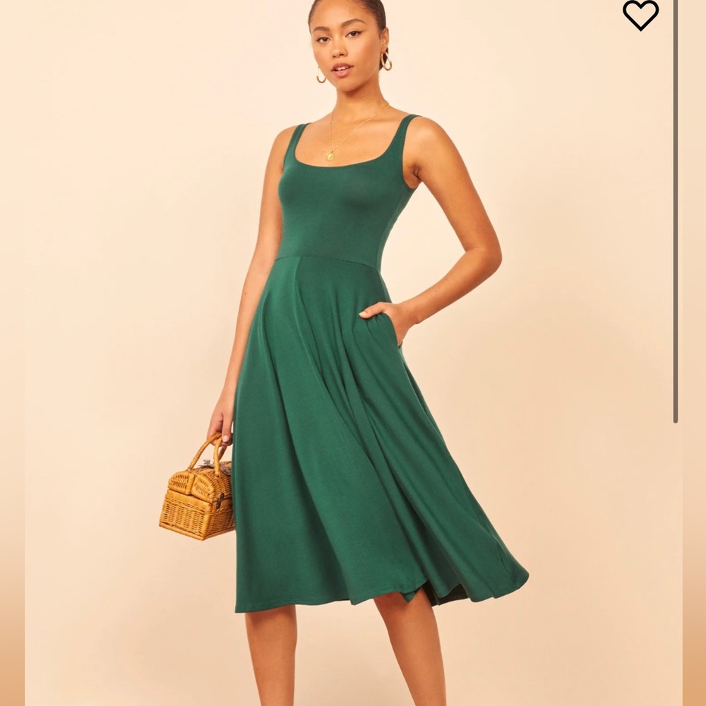 Emerald Green Reformation Rou dress size L